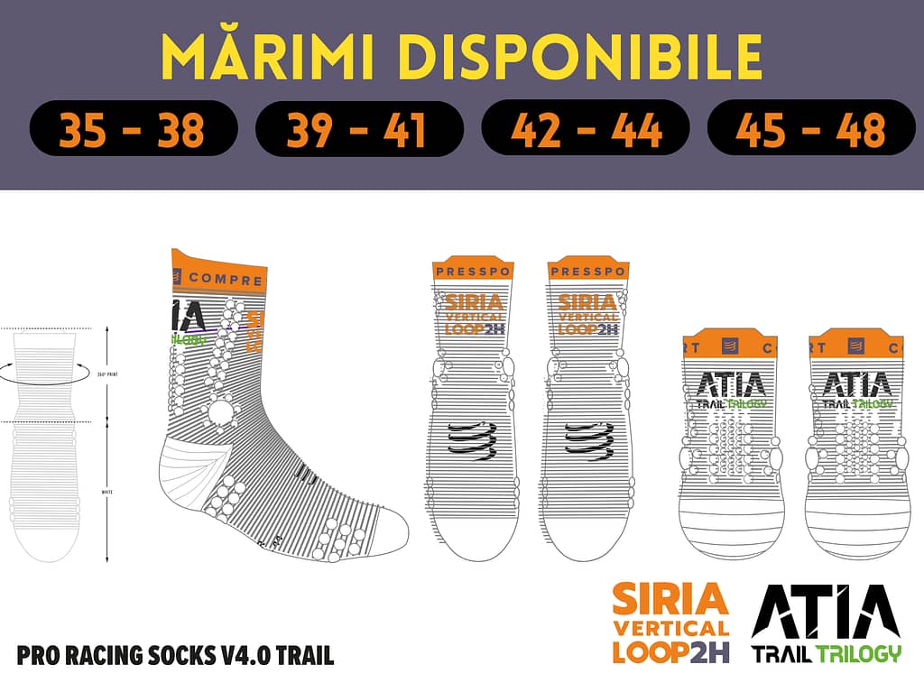 SVL 2025 - Sosete alergare - Marimi disponibile